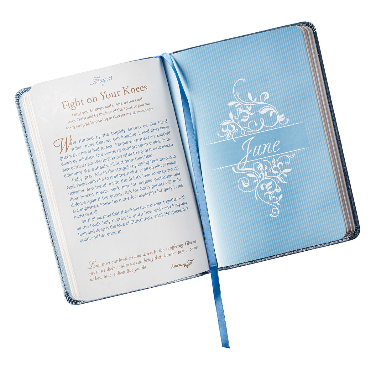 Mr. & Mrs. 366 Devotions for Couples Blue Faux Leather Devotional - The Christian Gift Company