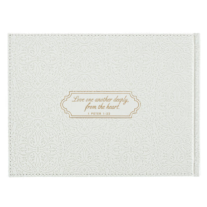 White Lace Mr. & Mrs. Wedding Guest Book - The Christian Gift Company