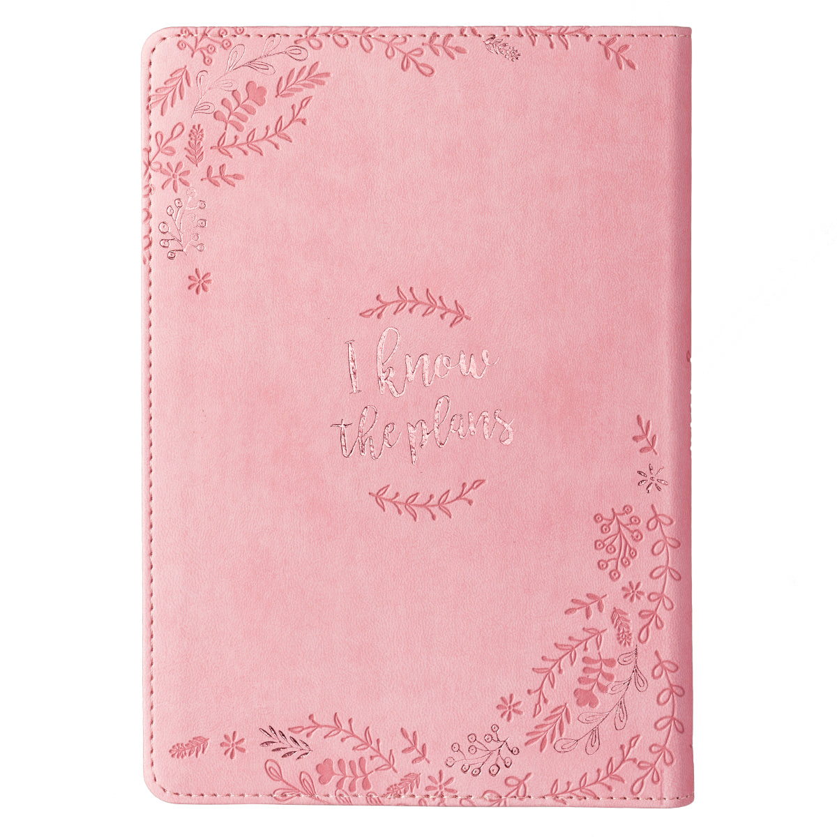 I Know the Plans Pink Slimline Faux Leather Journal - Jeremiah 29:11 - The Christian Gift Company