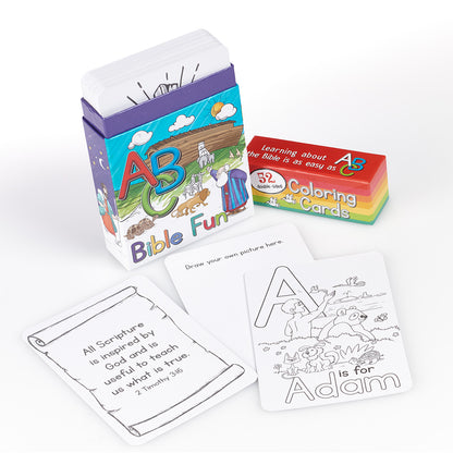 52 ABC Bible Fun Coloring Cards for Kids - The Christian Gift Company