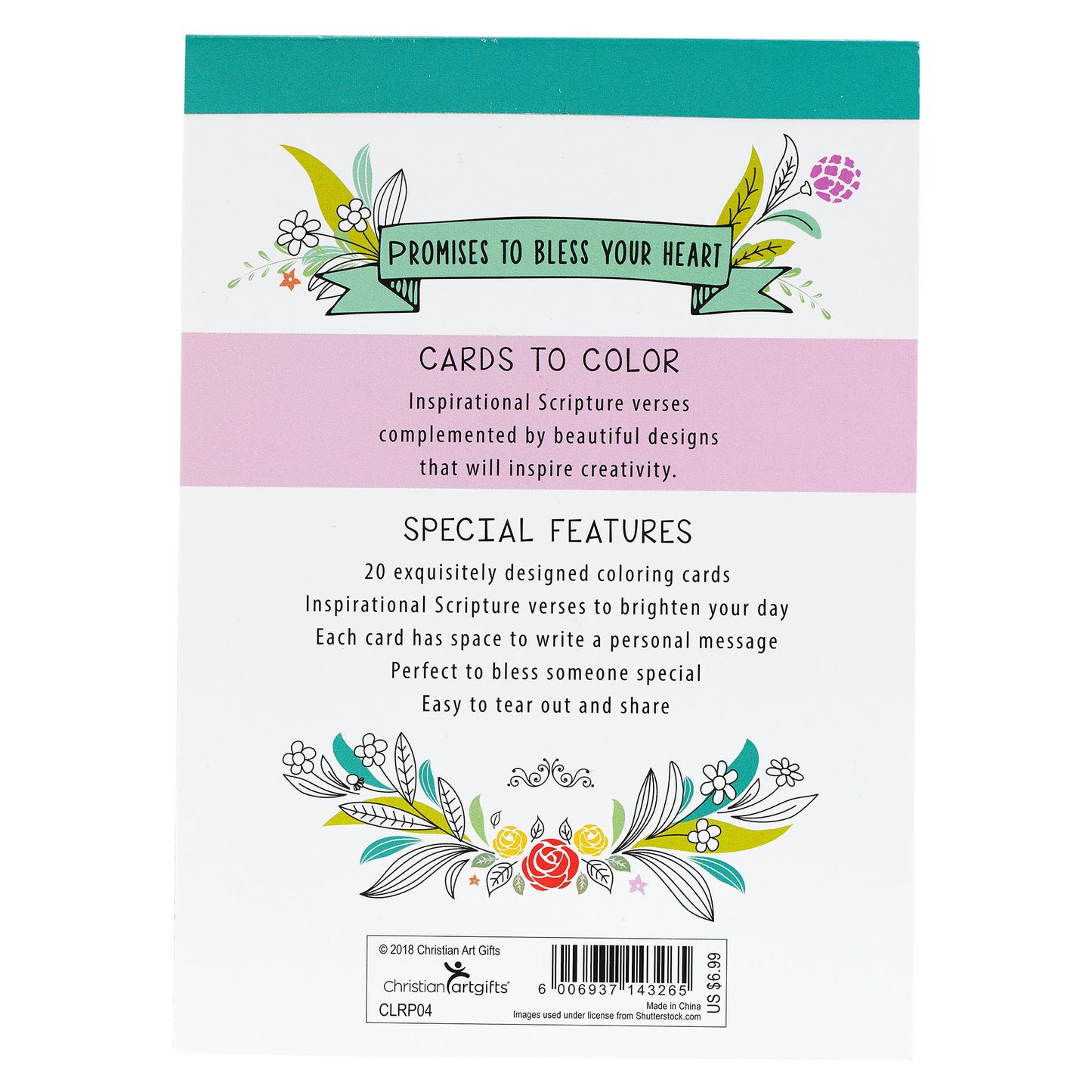 Promises to Bless Your Heart Colouring Cards - The Christian Gift Company