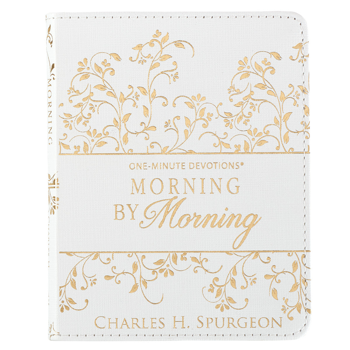 Morning by Morning White Faux Leather One-Minute Devotions - The Christian Gift Company