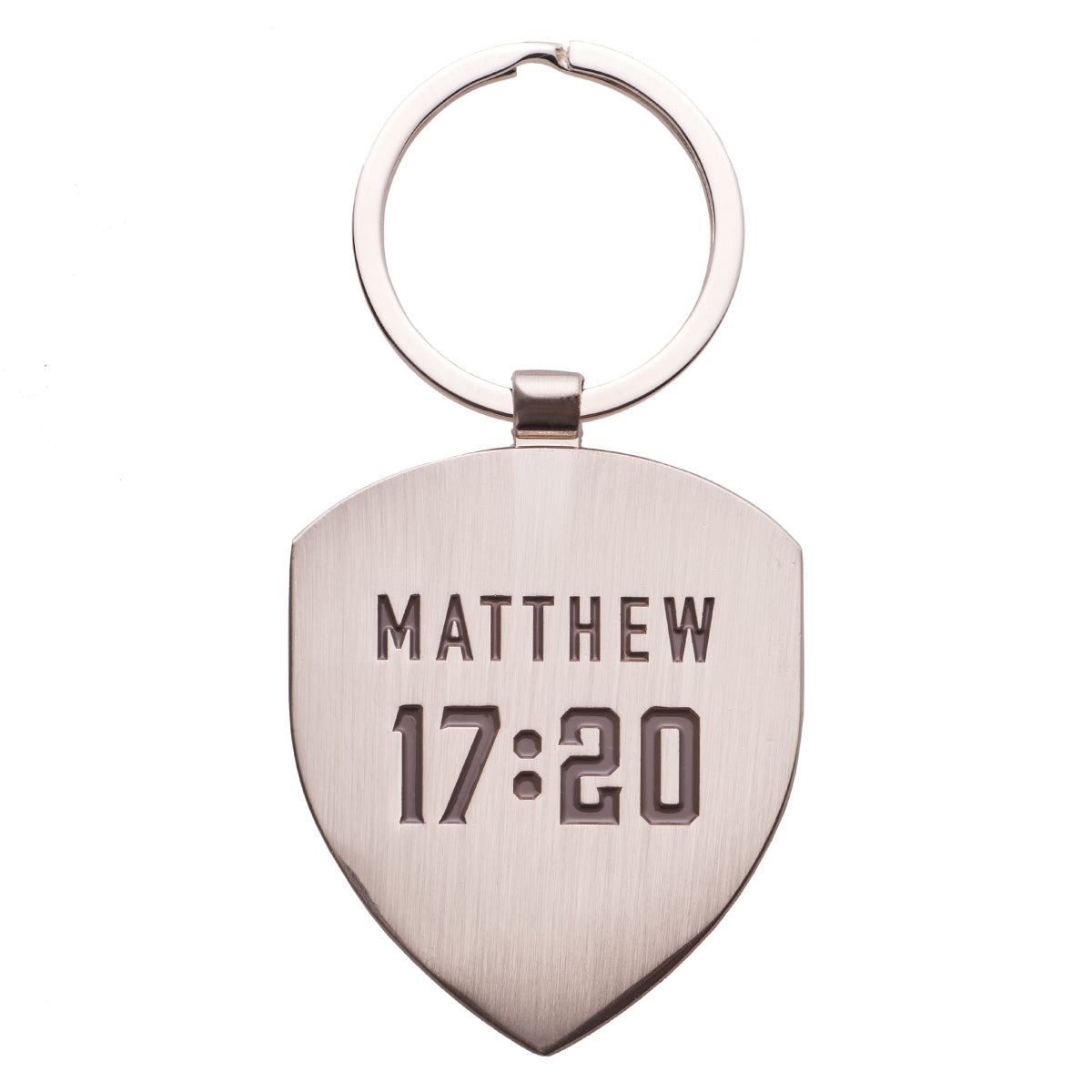 Faith Mountain Vista Metal Key Ring - Matthew 17:20 - The Christian Gift Company
