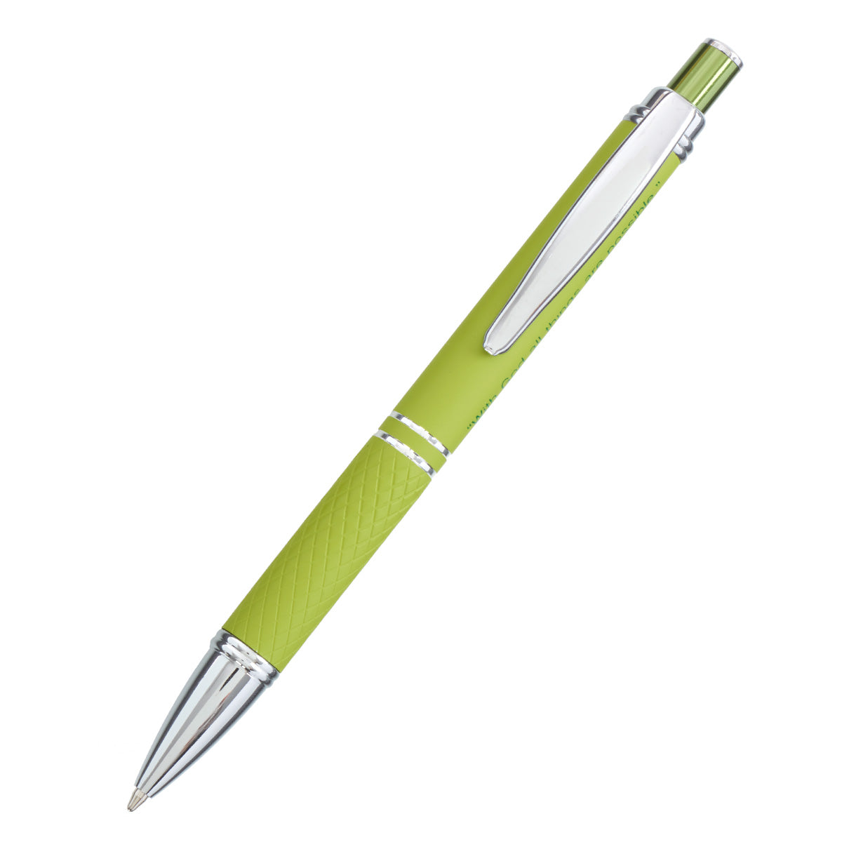 All Things are Possible Green Gift Pen and Case - Matthew 19:26 - The Christian Gift Company