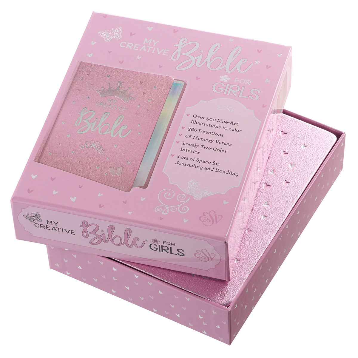 Metallic Pink Faux Leather My Creative Bible for Girls - an ESV Journaling Bible - The Christian Gift Company