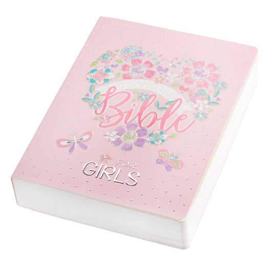 Pink Floral Heart Flexcover My Creative Bible for Girls - an ESV Journaling Bible - The Christian Gift Company