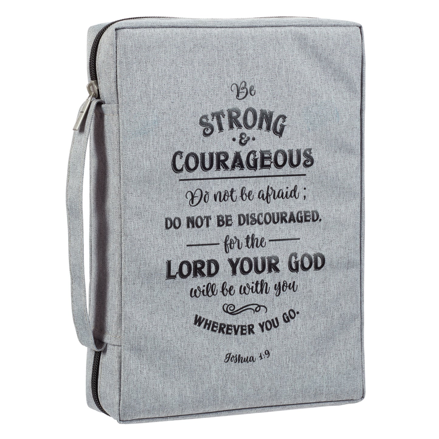Strong and Courageous Poly-Canvas Bible Cover - The Christian Gift Company