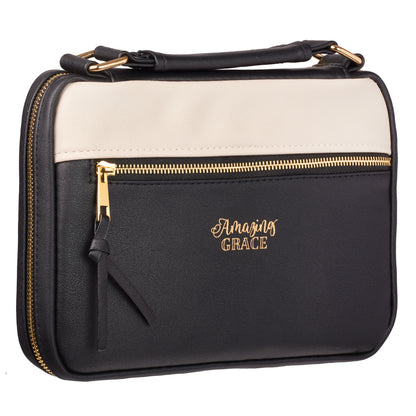 Amazing Grace Two-Tone Faux Leather Bible Cover - The Christian Gift Company