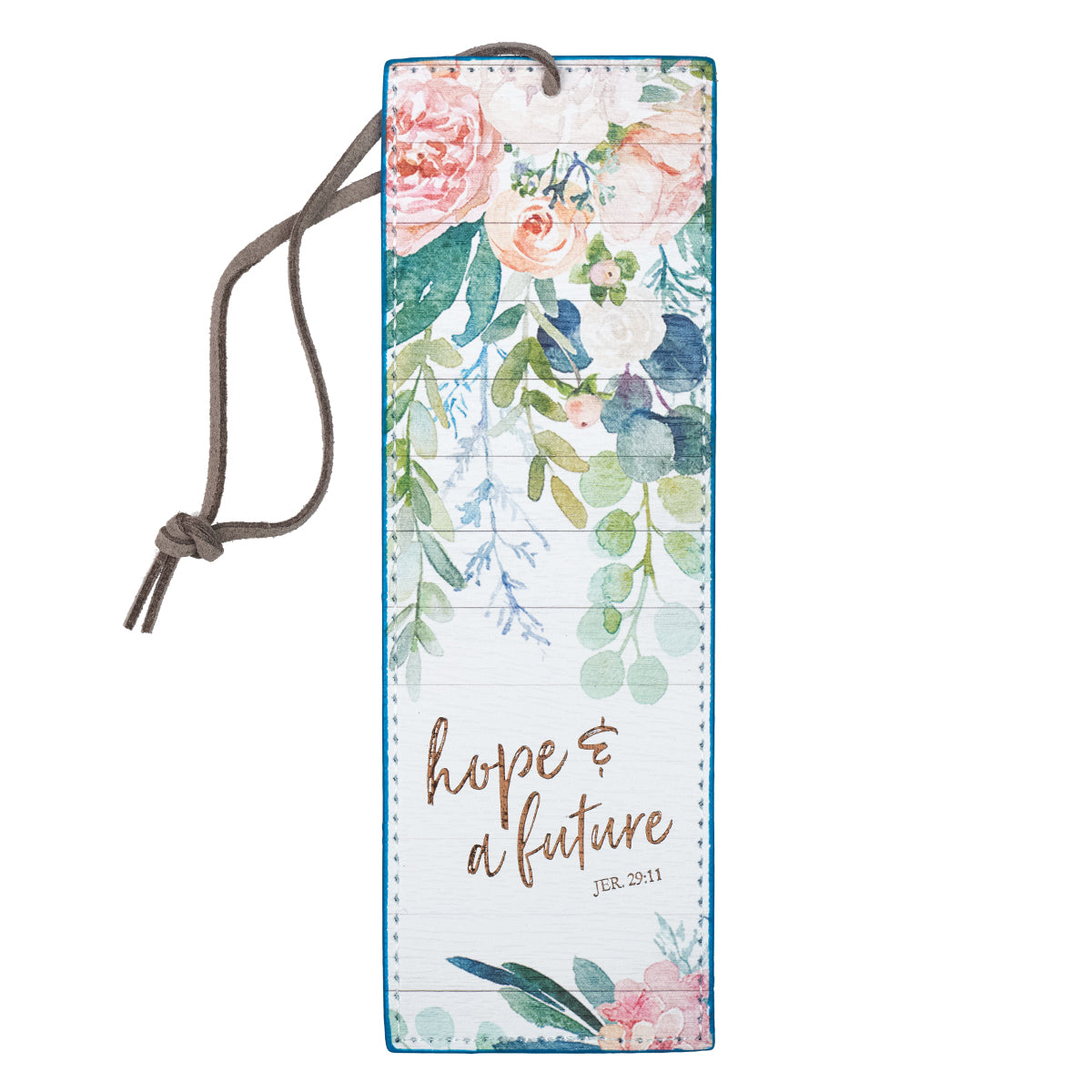 Hope and a Future Faux Leather Bookmark - Jeremiah 29:11 - The Christian Gift Company