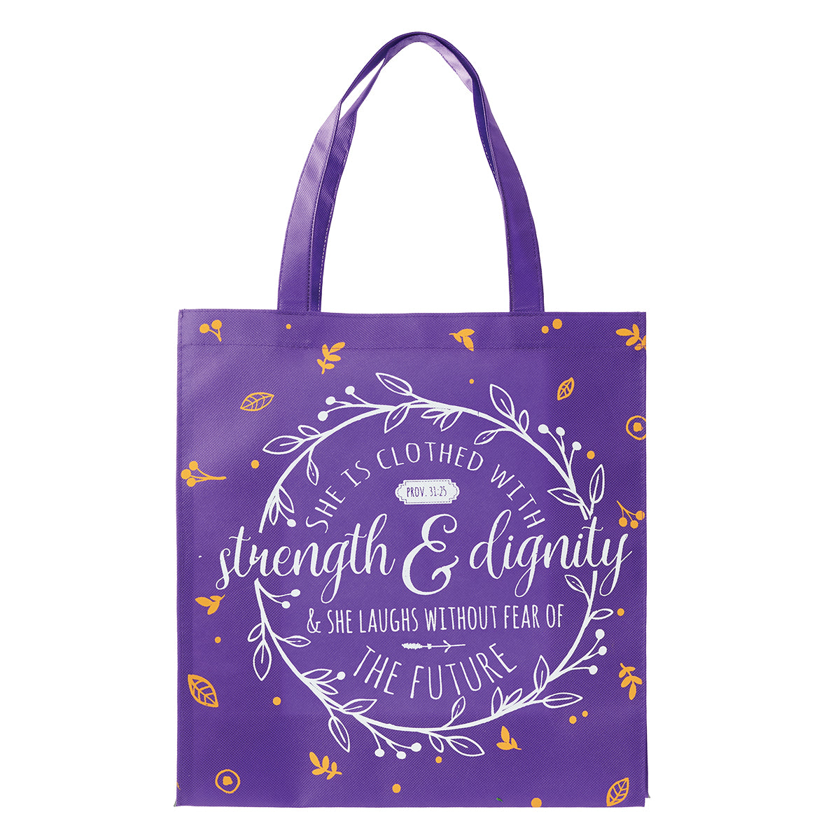 Strength and Dignity Tote Shopping Bag - Proverbs 31:25 - The Christian Gift Company