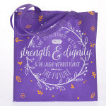 Strength and Dignity Tote Shopping Bag - Proverbs 31:25 - The Christian Gift Company