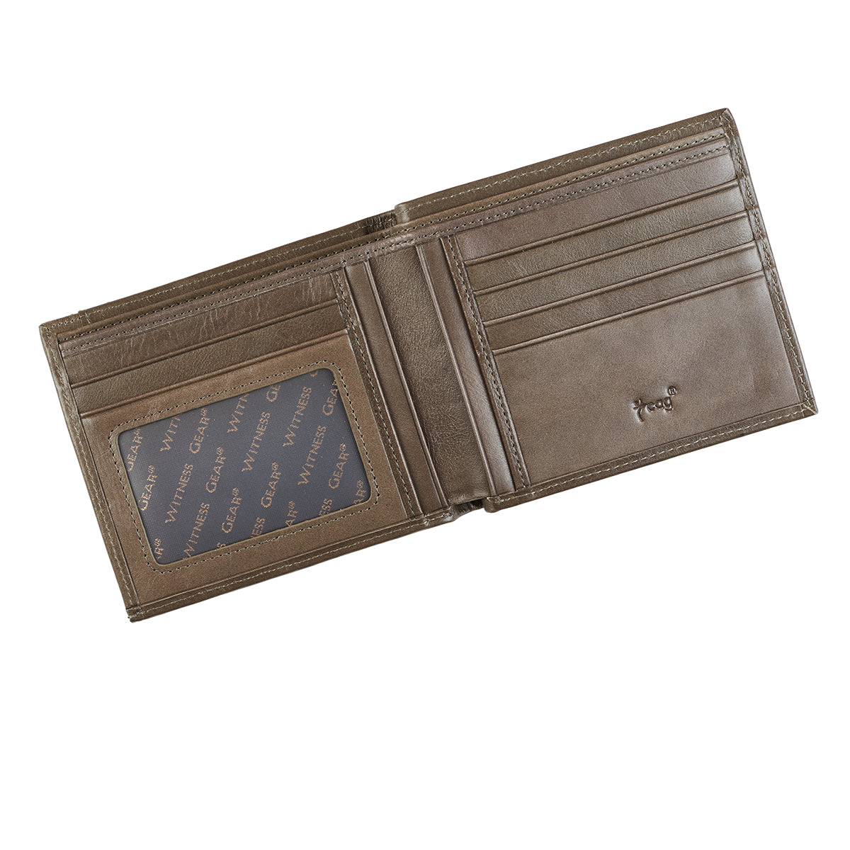 John 3:16 Cross Taupe Full Grain Leather Wallet - The Christian Gift Company