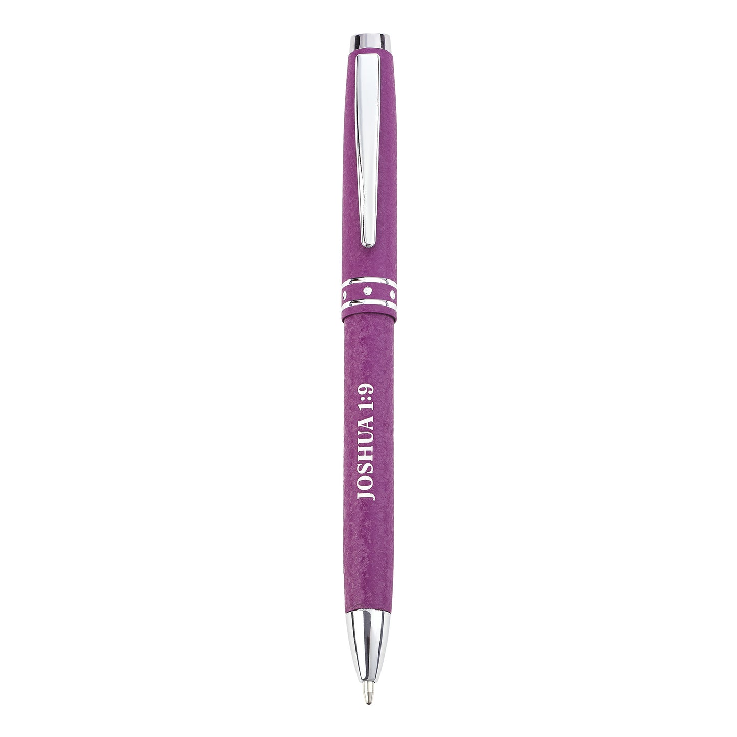 Strong & Courageous Purple Gift Pen – Joshua 1:9 - The Christian Gift Company