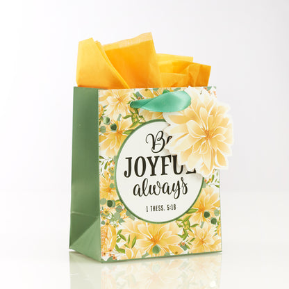 Be Joyful Always Extra Small Gift Bag – 1 Thessalonians 5:16 - The Christian Gift Company