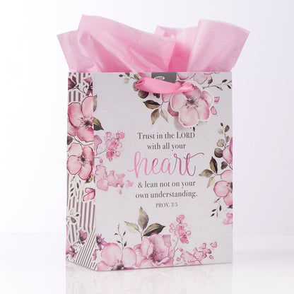 Trust in the Lord Medium Gift Bag – Proverbs 3:5 - The Christian Gift Company