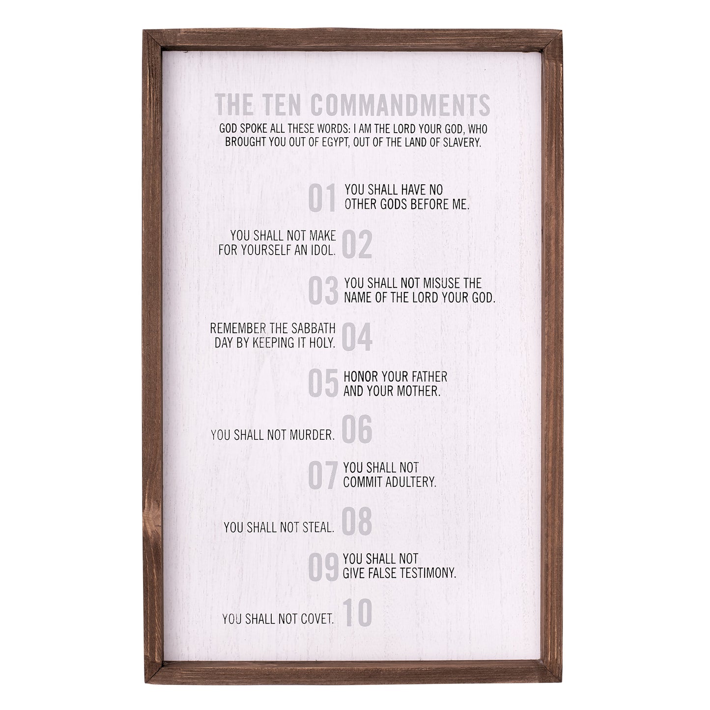 10 Commandments Wall Plaque - Exodus 20:2 - The Christian Gift Company