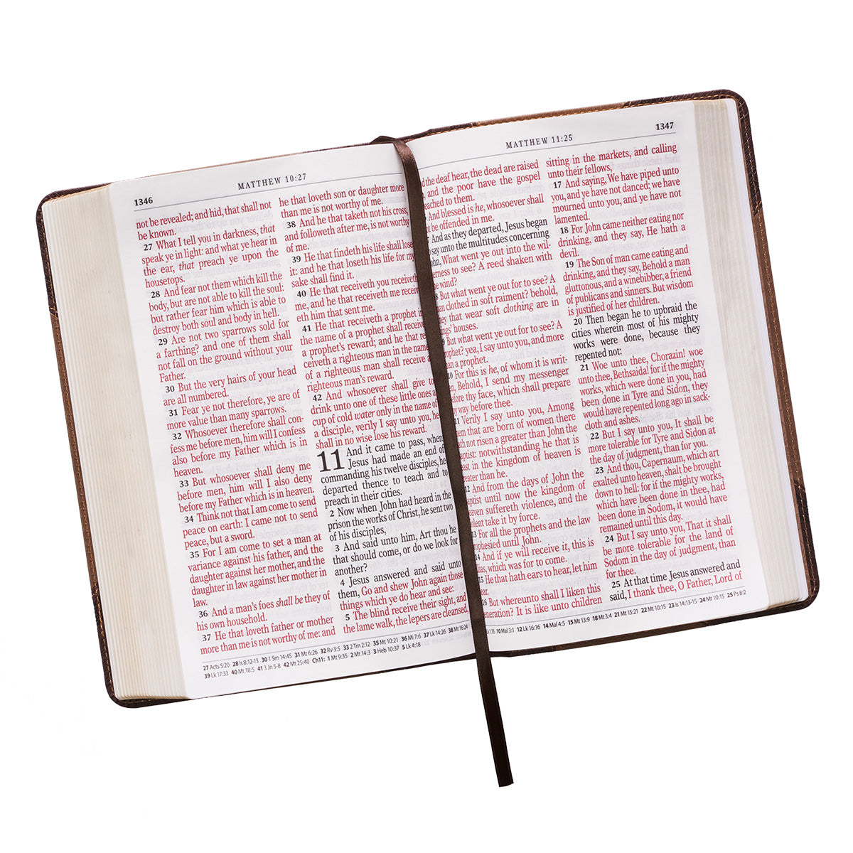 Brown and Tan Faux Leather Standard-size Giant Print King James Version Bible - The Christian Gift Company