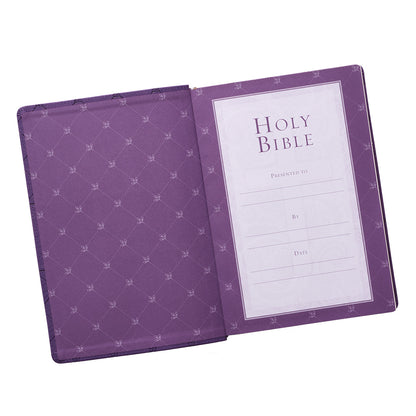 Purple Faux Leather Super Giant Print King James Version Bible - The Christian Gift Company