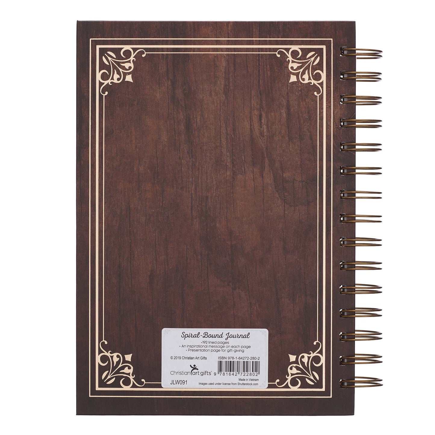 Man Of God Large Wirebound Journal in Brown - 1 Timothy 6:11 - The Christian Gift Company