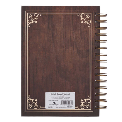 Man Of God Large Wirebound Journal in Brown - 1 Timothy 6:11 - The Christian Gift Company