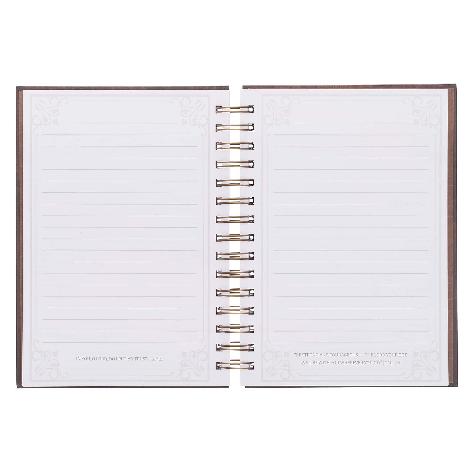 Man Of God Large Wirebound Journal in Brown - 1 Timothy 6:11 - The Christian Gift Company