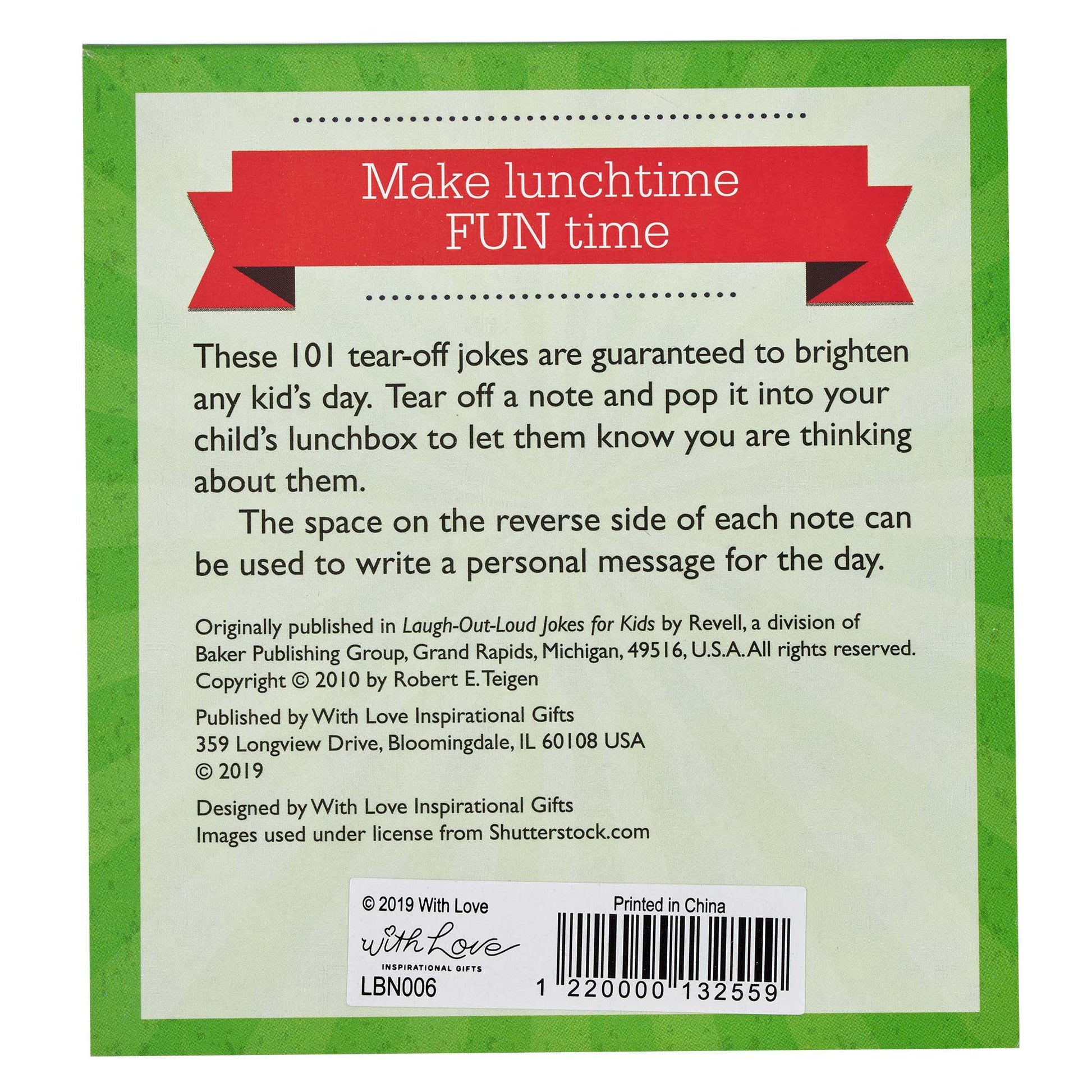 101 Lunchbox Notes with Laugh-Out-Loud Jokes for Kids - The Christian Gift Company