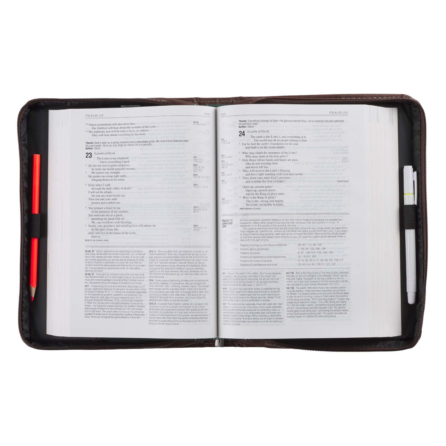 A Man's Heart Brown Faux Leather Classic Bible Cover - Proverbs 16:9 - The Christian Gift Company