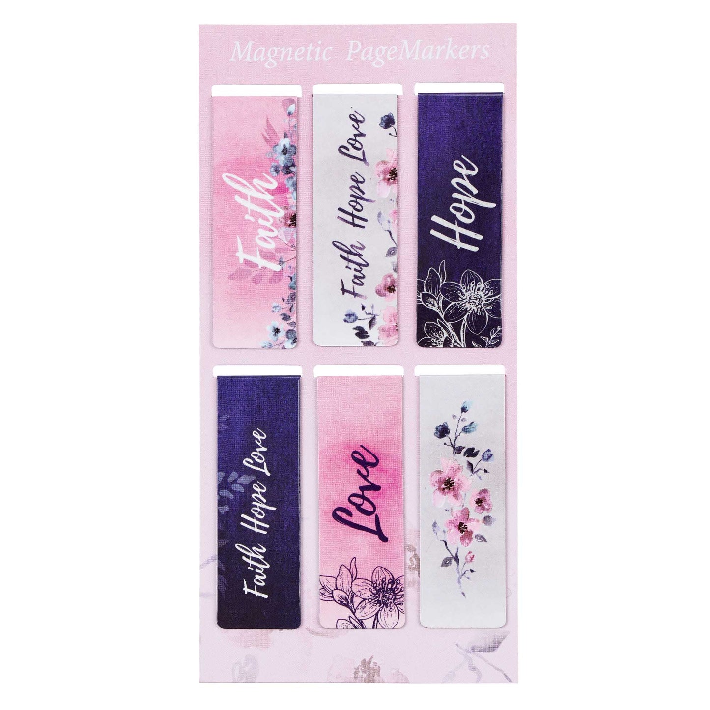 Faith Hope Love Magnetic Bookmark Set - 1 Corinthians 13:13 - The Christian Gift Company