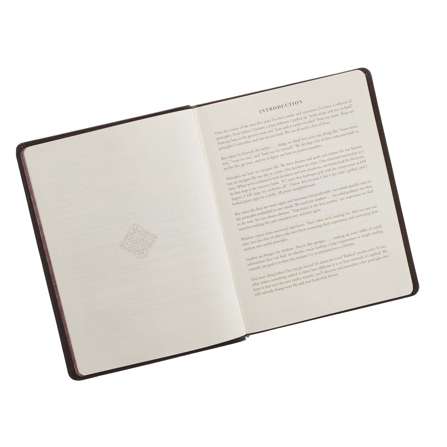 Radical Wisdom Brown Faux Leather Daily Devotional for Men - The Christian Gift Company