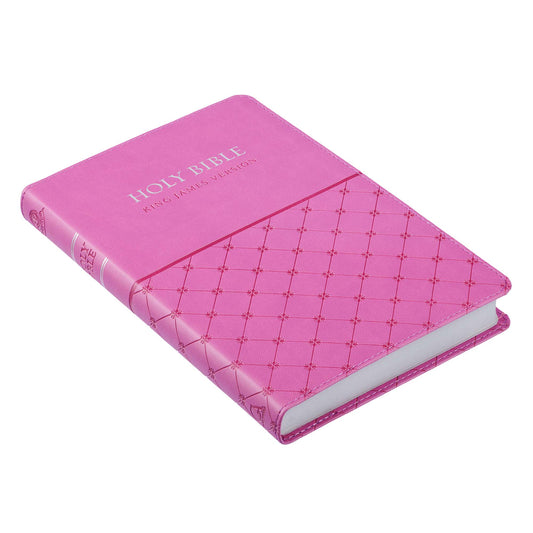 Pink Faux Leather King James Version Gift Edition Bible - The Christian Gift Company
