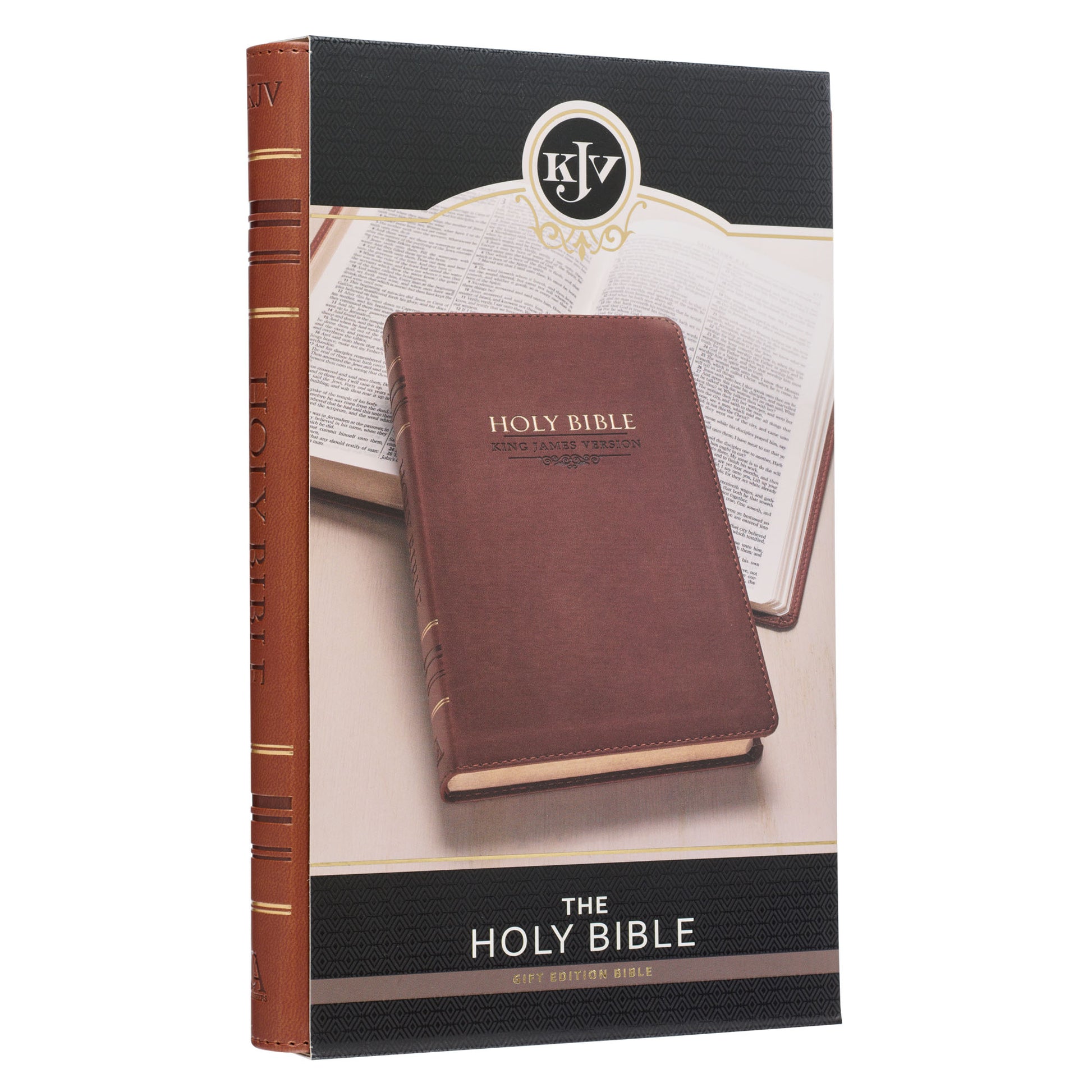 Saddle Tan Faux Leather Gift Edition King James Version Bible - The Christian Gift Company