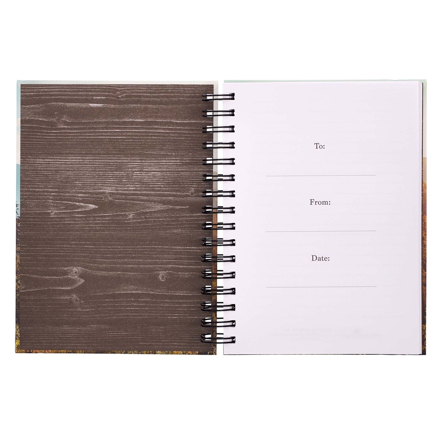 Be Strong and Courageous Large Wirebound Journal with Elastic Closure - Joshua 1:9 - The Christian Gift Company