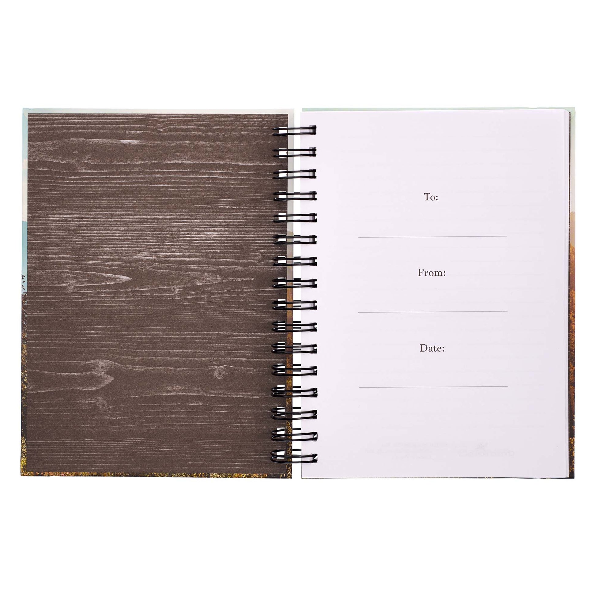 Be Strong and Courageous Large Wirebound Journal with Elastic Closure - Joshua 1:9 - The Christian Gift Company