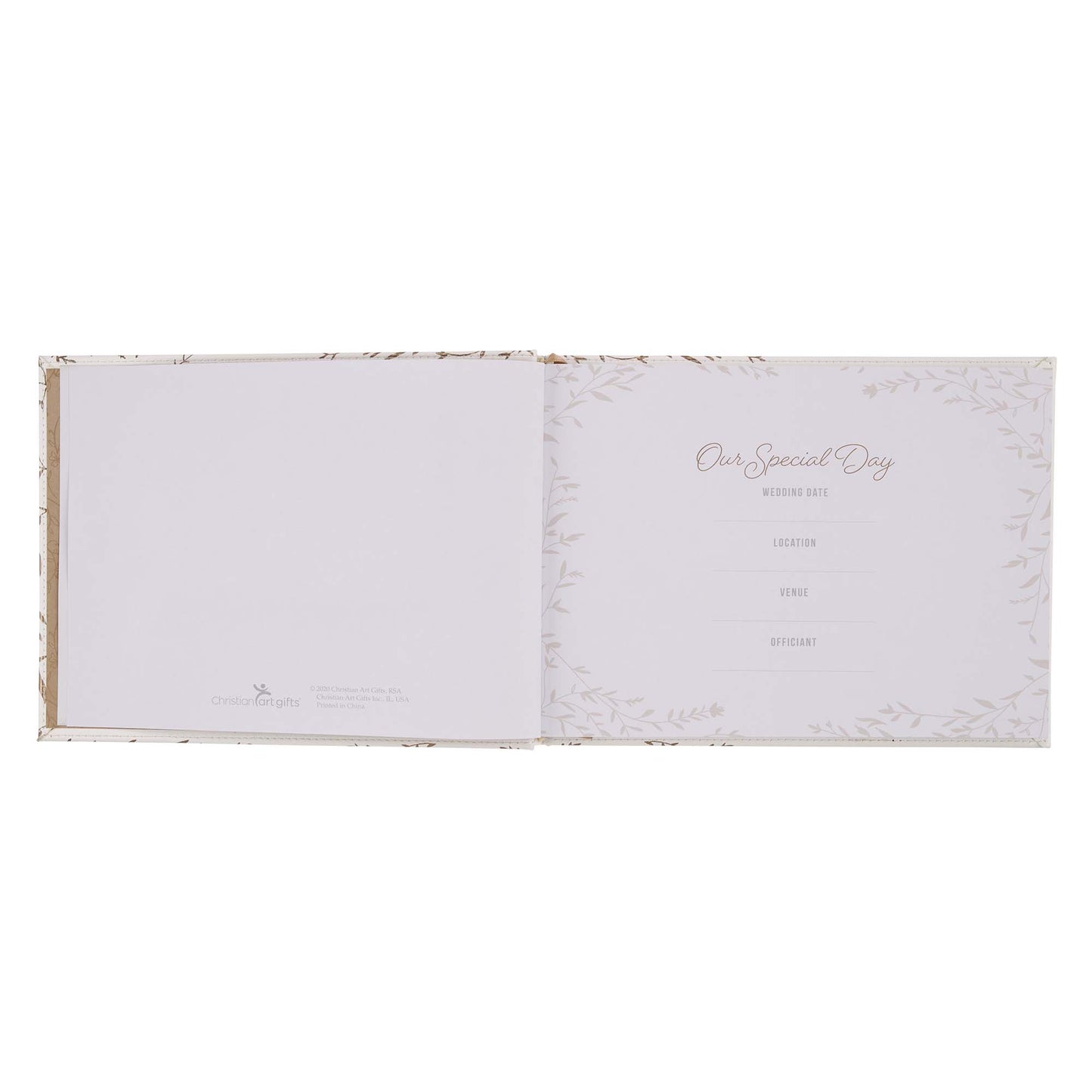 Guest Book White/Gold Always & Forever - The Christian Gift Company