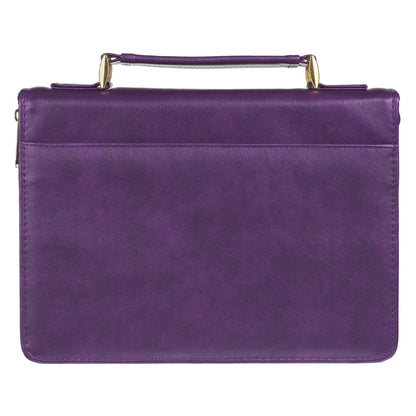 Amazing Grace Purple Faux Leather Fashion Bible Cover - The Christian Gift Company