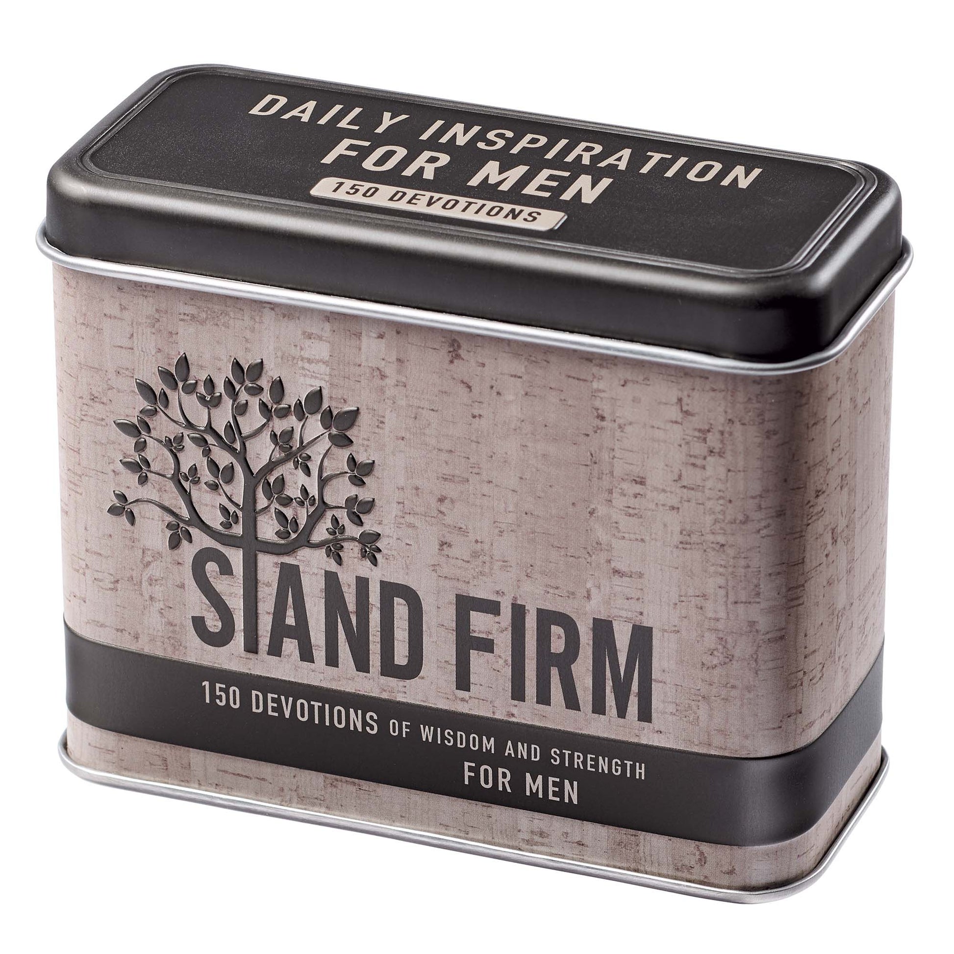 Stand Firm Devotional Cards in a Tin for Men - The Christian Gift Company