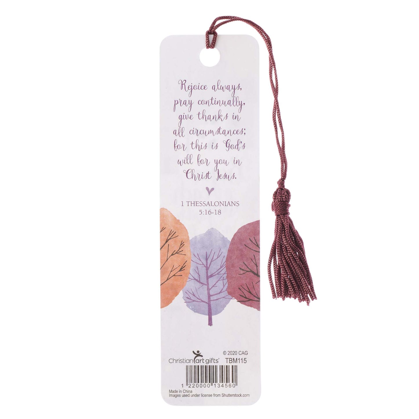 Begin Each Day with a Grateful Heart Bookmark with Tassel - The Christian Gift Company