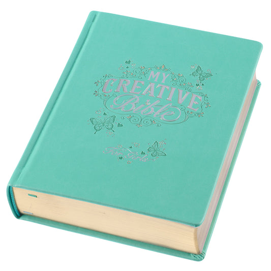 Teal Butterfly Hardcover My Creative Bible for Girls - an ESV Journaling Bible - The Christian Gift Company