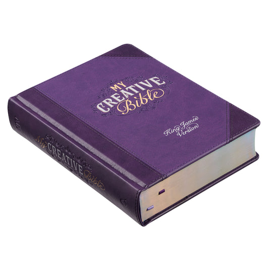 Purple Faux Leather Hardcover KJV My Creative Bible - The Christian Gift Company