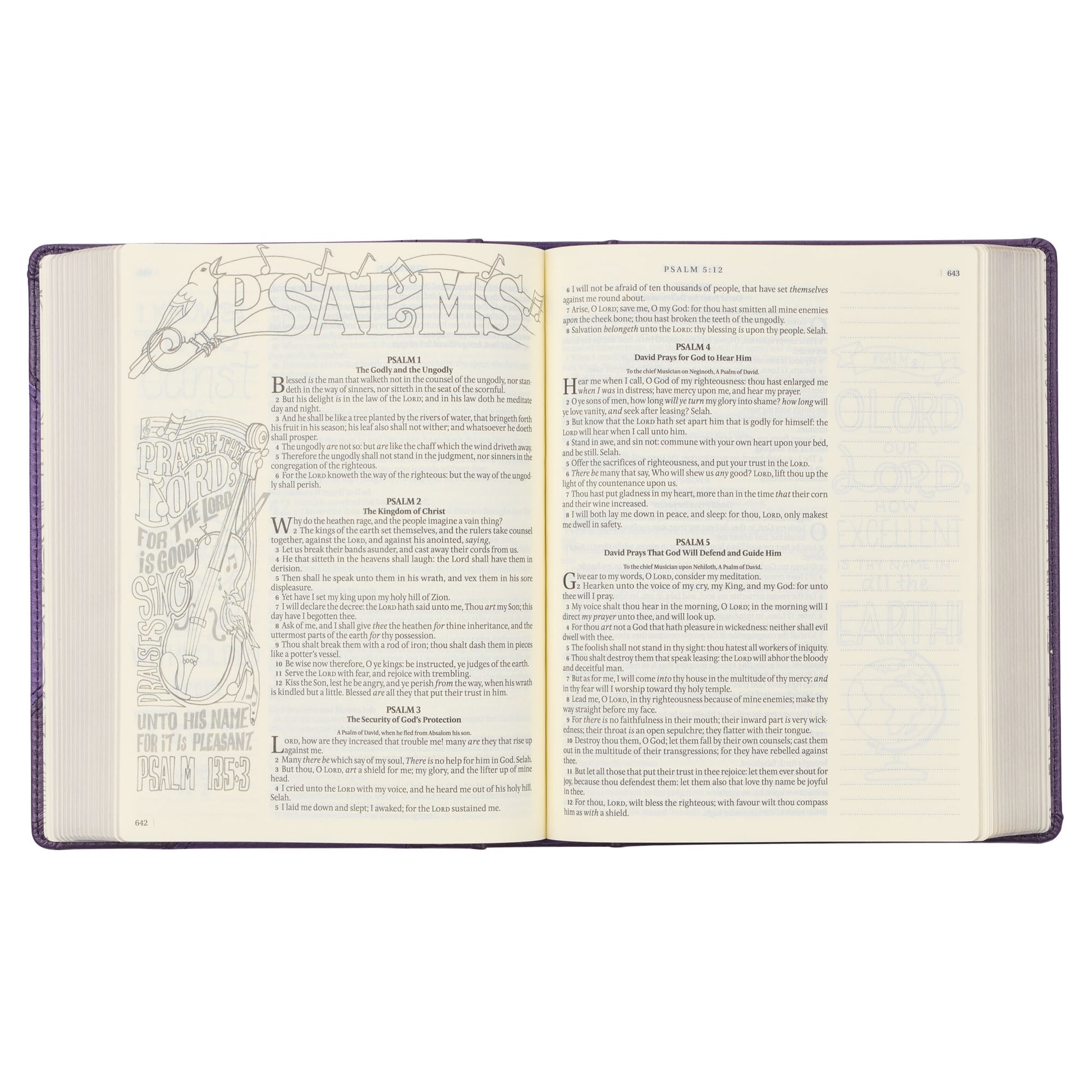 Purple Faux Leather Hardcover KJV My Creative Bible - The Christian Gift Company