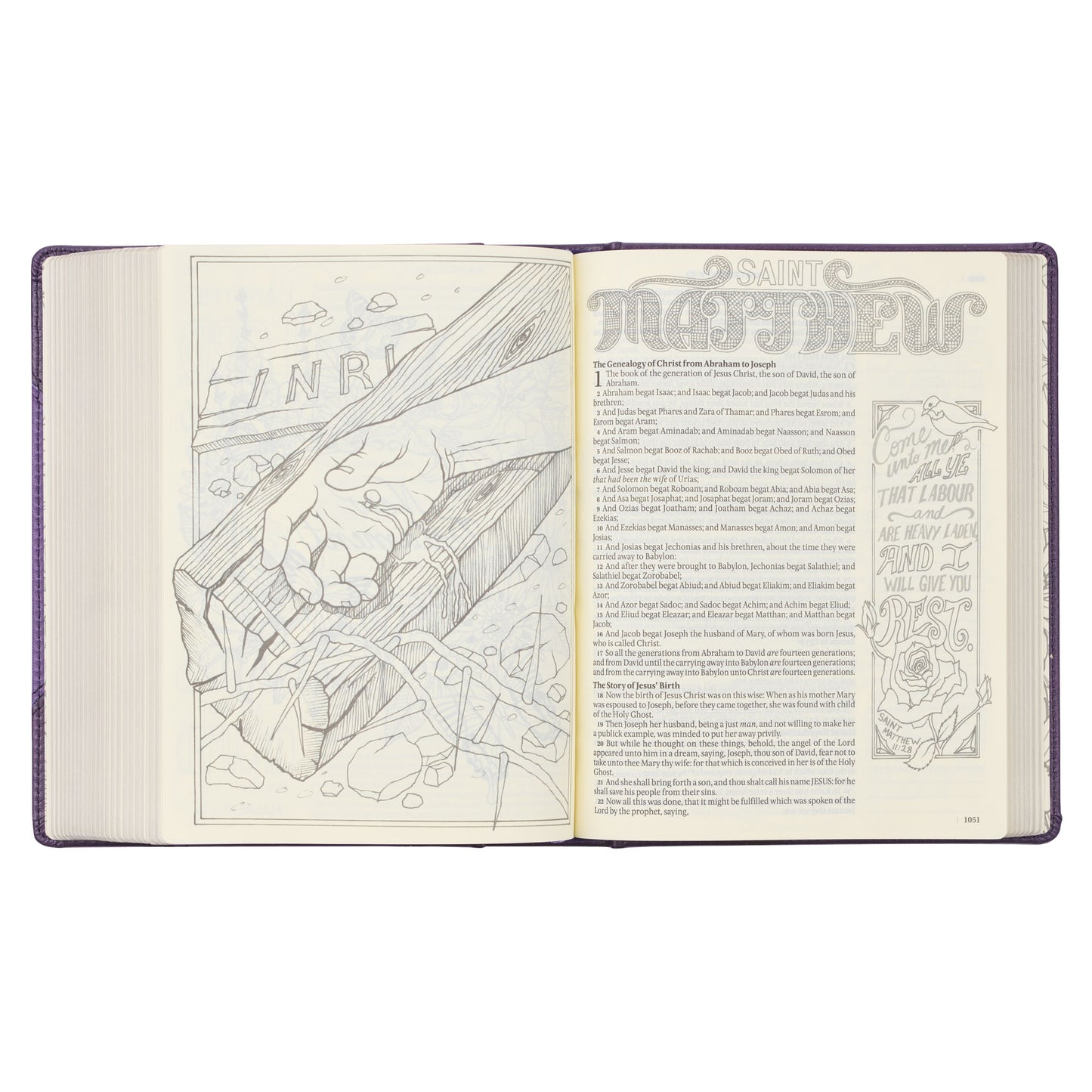 Purple Faux Leather Hardcover KJV My Creative Bible - The Christian Gift Company