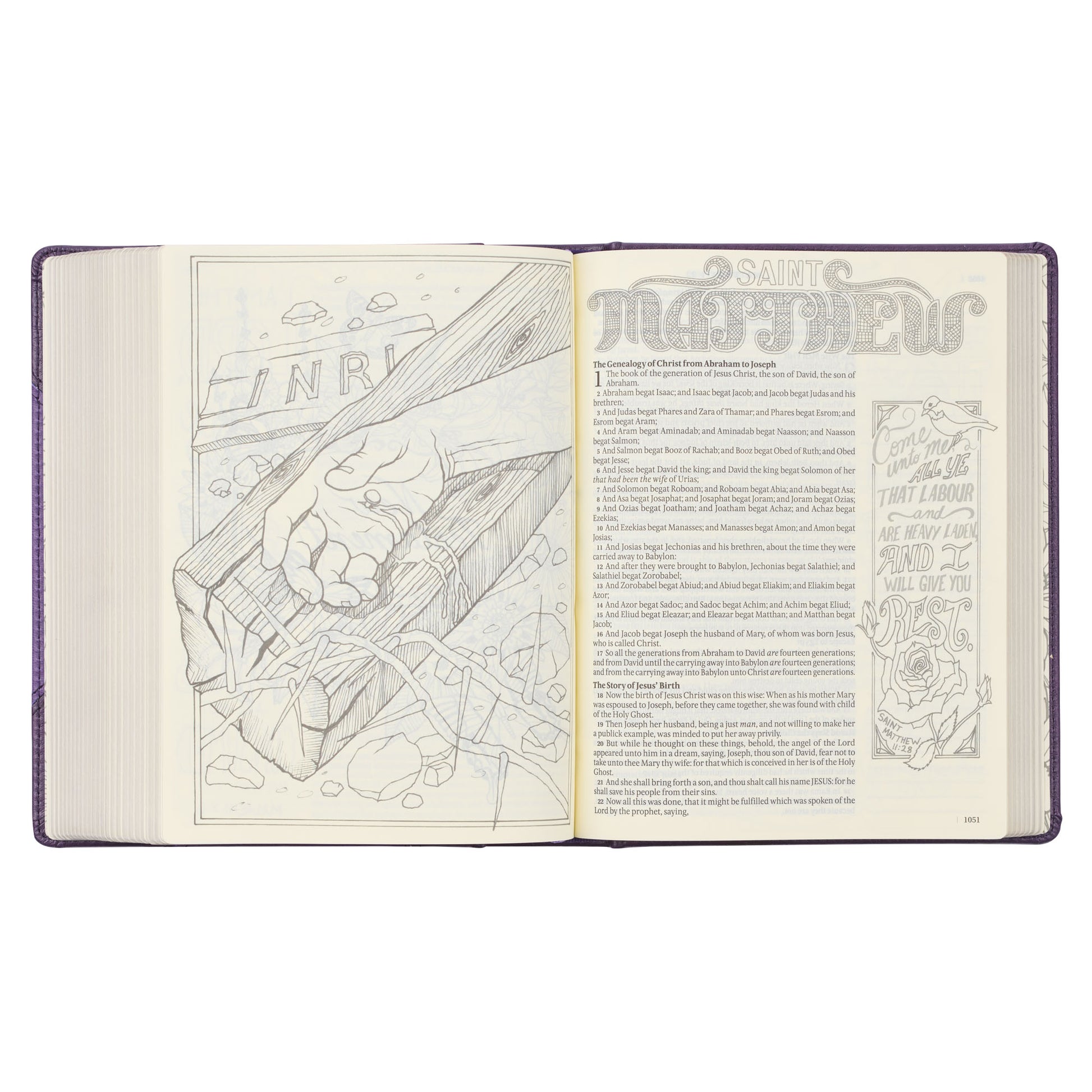 Purple Faux Leather Hardcover KJV My Creative Bible - The Christian Gift Company