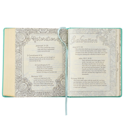 Teal Faux Leather Hardcover KJV My Promise Bible - The Christian Gift Company