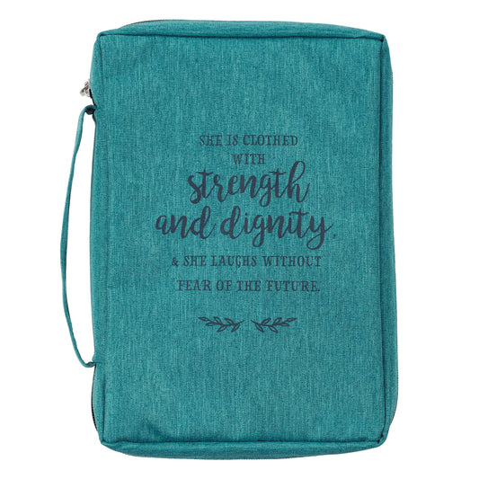 Strength And Dignity Teal Value Bible Cover - The Christian Gift Company