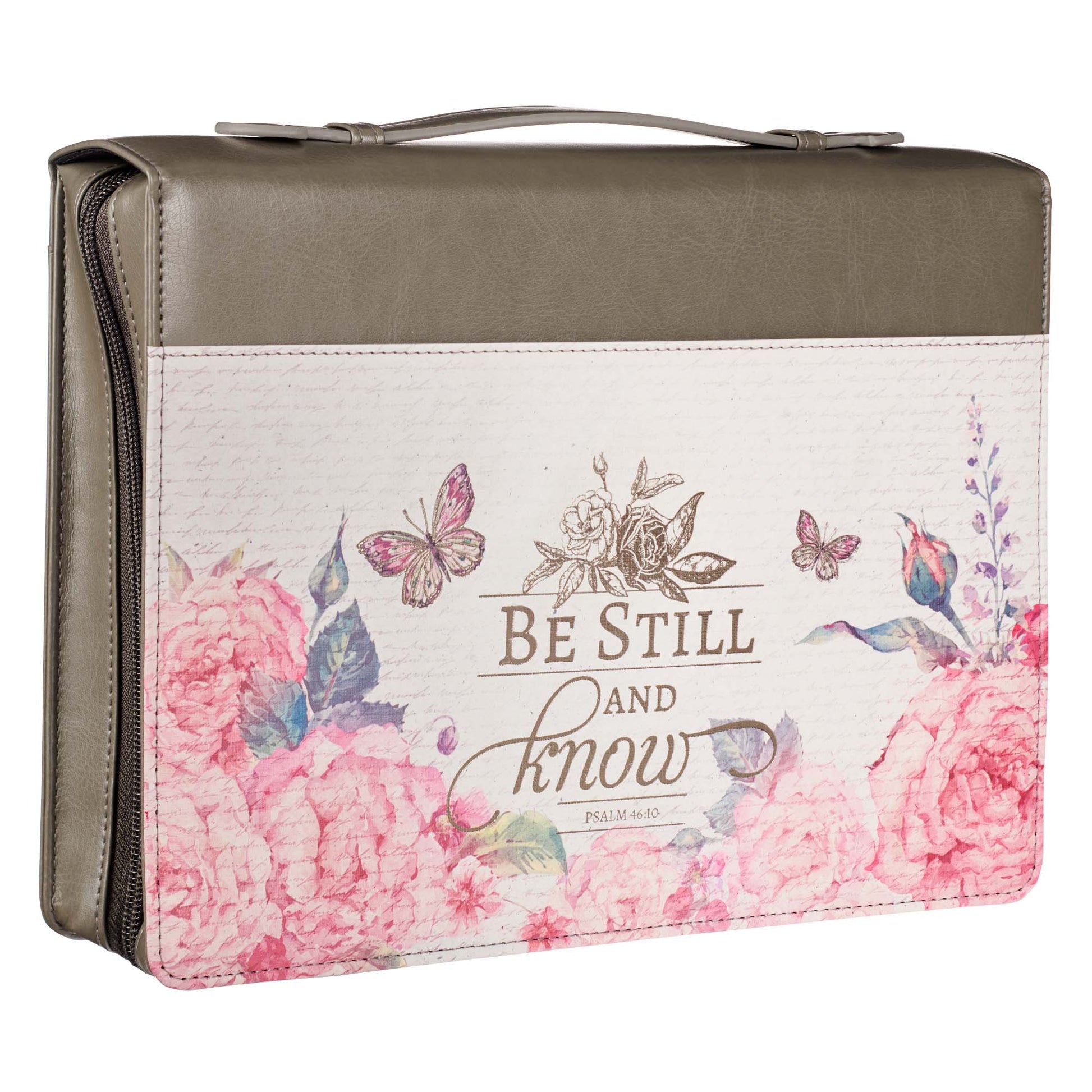 Be Still And Know Faux Leather Bible Cover - Psalm 46:10 - The Christian Gift Company