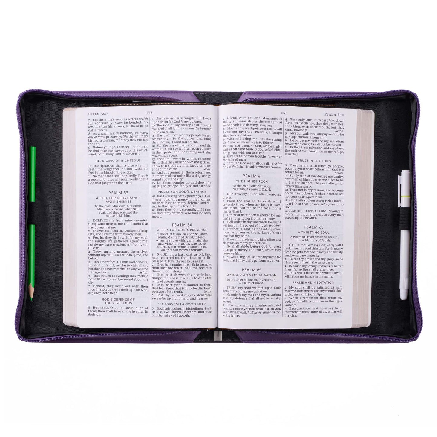 Purple Floral Blessed Is The One Faux Leather Fashion Bible Cover - Jeremiah 17:7 - The Christian Gift Company