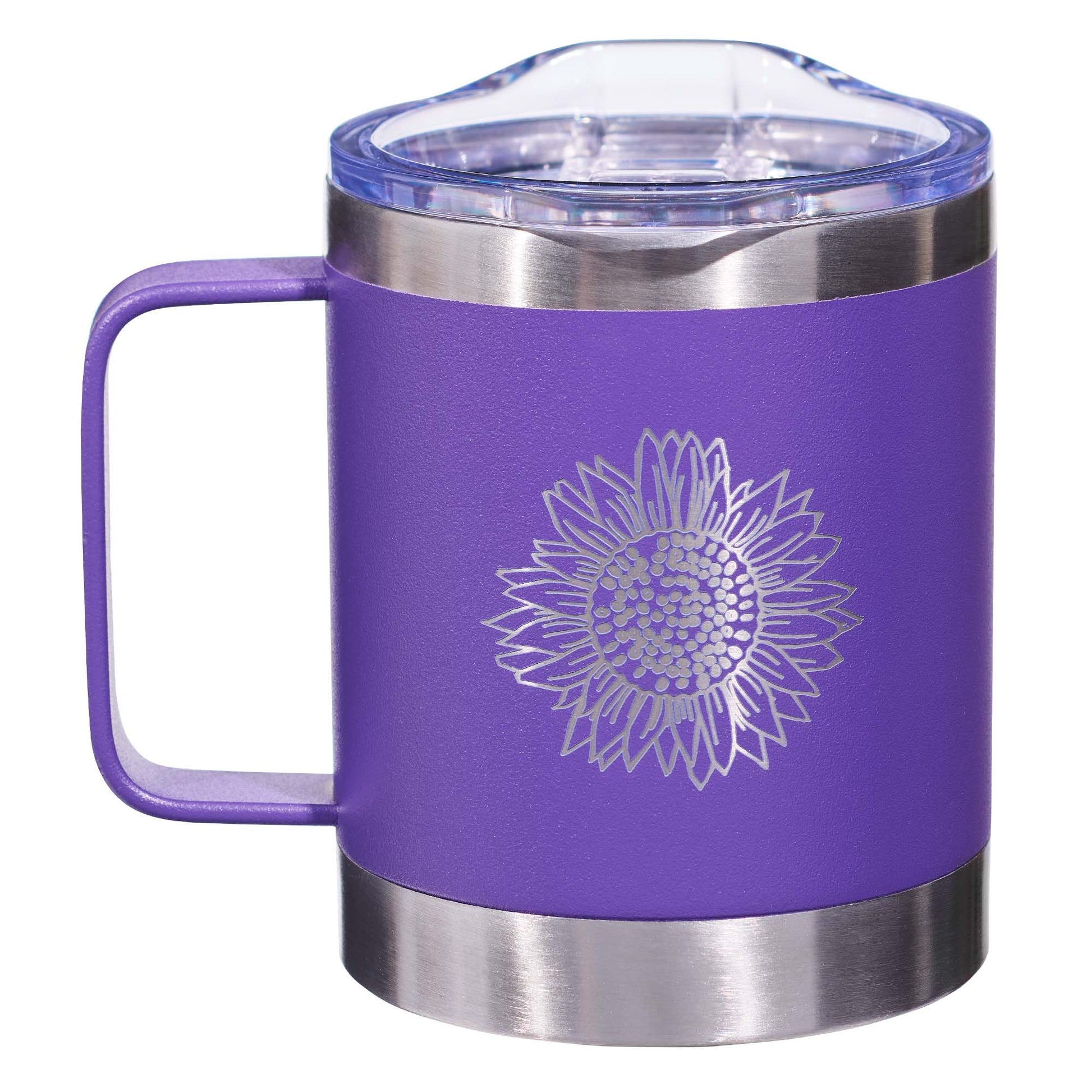 Strength & Dignity Purple Camp-style Stainless Steel Mug - Proverbs 31:25 - The Christian Gift Company