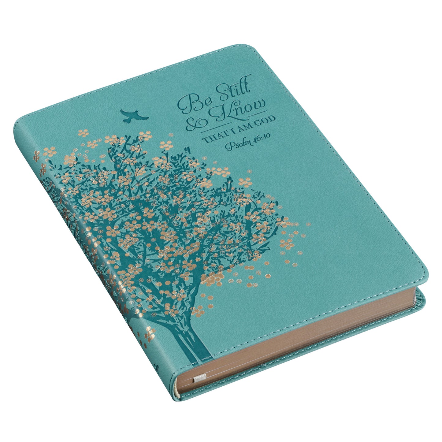 Be Still & Know Teal Faux Leather Classic Journal - Psalm 46:10 - The Christian Gift Company