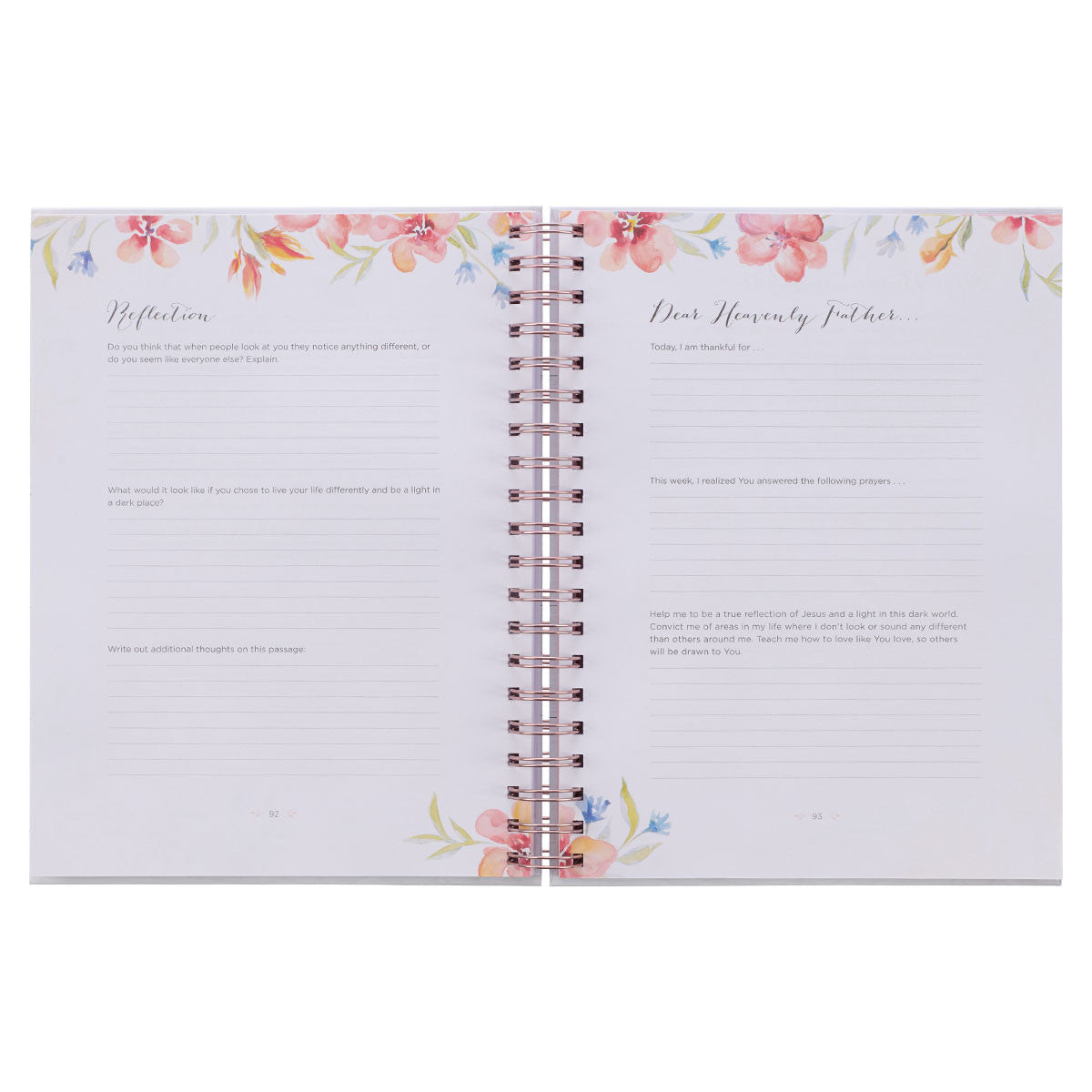 Moments in Prayer Wirebound Prompted Prayer Journal - The Christian Gift Company