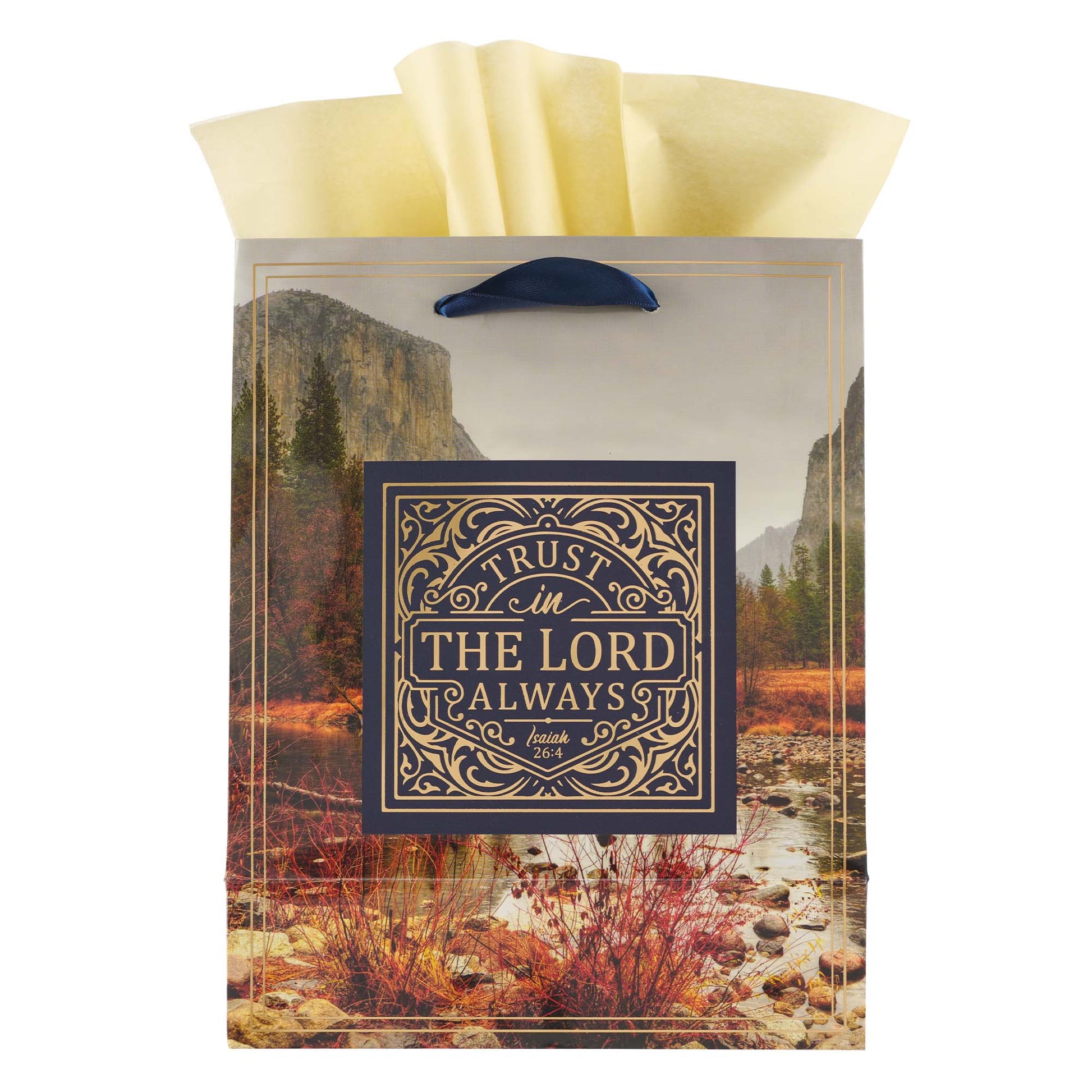 Trust in the LORD Always Medium Gift Bag - Isaiah 26:4 - The Christian Gift Company
